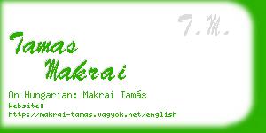 tamas makrai business card